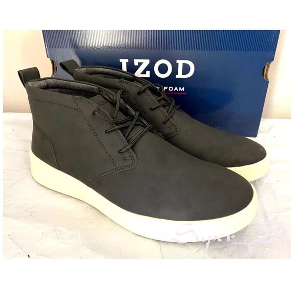 NEW IZOD Men\'s Palmer Memory Foam Chukka Boots - Black main image 7